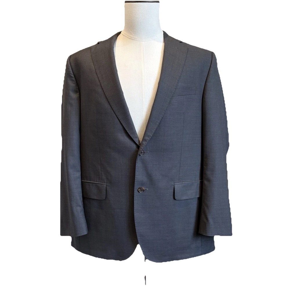 David Donahue Ryan Blazer 44R Gray Marzotto Super 150s Wool Canada Made Jacket